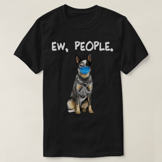 Australische hond van jonge runderen Oogmensen Oog T-shirt (Design voorkant)