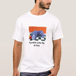 Australische hond van runderen op dienst t-shirt