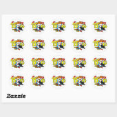 Australische hondbehang ronde sticker (Vel)