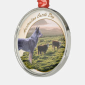 Australische hondkunst metalen ornament (Links)