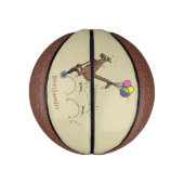 Australische humor kangaroo cartoon afbeelding basketbal (Verticaal)