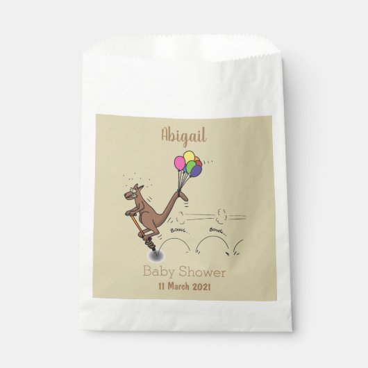 Australische humor kangaroo cartoon afbeelding bedankzakje (Voorkant)