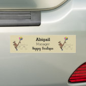 Australische humor kangaroo cartoon afbeelding bumpersticker (Op auto)