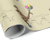 Australische humor kangaroo cartoon afbeelding cadeaupapier (Rol Hoek)