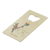 Australische humor kangaroo cartoon afbeelding creditkaart flessenopener (Achterkant Gekanteld)