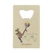 Australische humor kangaroo cartoon afbeelding creditkaart flessenopener (Achterkant)
