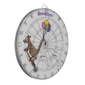 Australische humor kangaroo cartoon afbeelding dartbord (Voorkant Links)