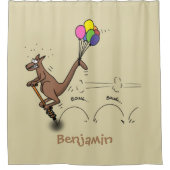 Australische humor kangaroo cartoon afbeelding douchegordijn (Voorkant)