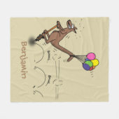 Australische humor kangaroo cartoon afbeelding fleece deken (Voorkant (Horizontaal))