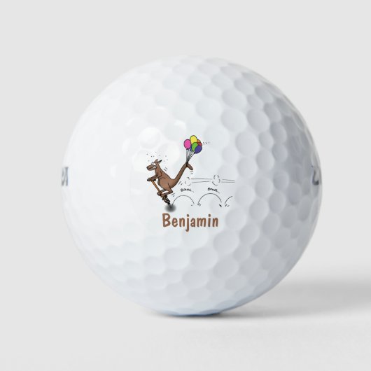 Australische humor kangaroo cartoon afbeelding golfballen (Voorkant)