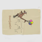 Australische humor kangaroo cartoon afbeelding golfhanddoek (Horizontaal)