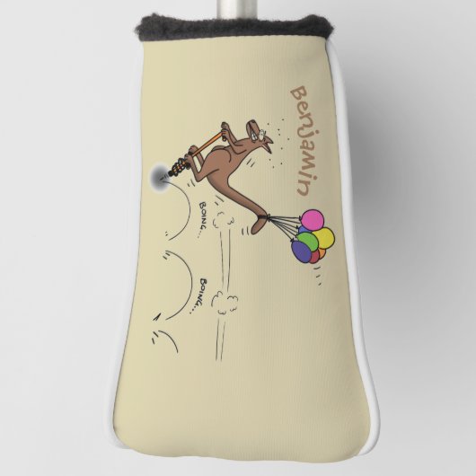 Australische humor kangaroo cartoon afbeelding golfheadcover (Draai 90)