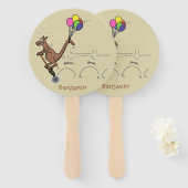 Australische humor kangaroo cartoon afbeelding handwaaier (Voorkant en achterkant)