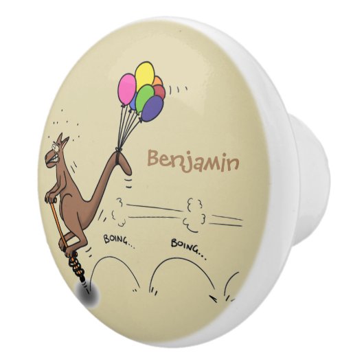 Australische humor kangaroo cartoon afbeelding keramische knop (Rechts)