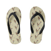 Australische humor kangaroo cartoon afbeelding kinder teenslippers (Voetbed)