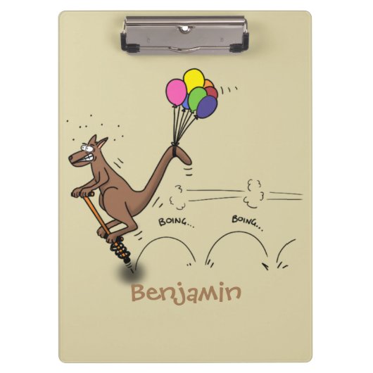 Australische humor kangaroo cartoon afbeelding klembord (Voorkant)