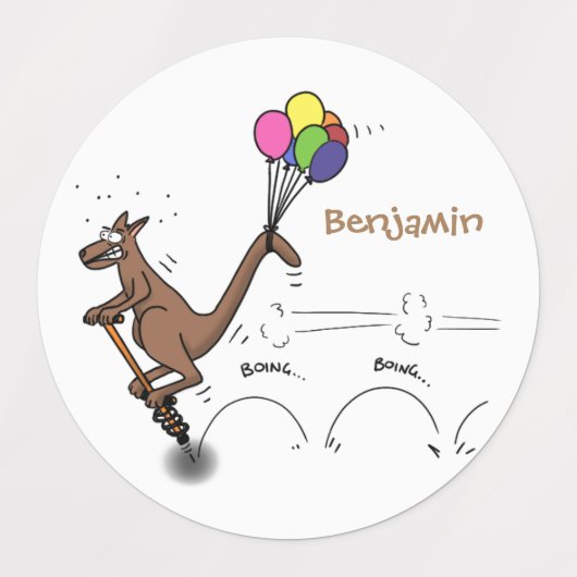 Australische humor kangaroo cartoon afbeelding labels (Design 2)