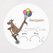 Australische humor kangaroo cartoon afbeelding labels (Design 1)