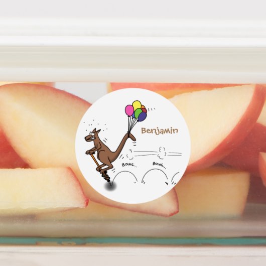 Australische humor kangaroo cartoon afbeelding labels (Aangebracht)