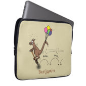 Australische humor kangaroo cartoon afbeelding laptop sleeve (Voorkant Rechts)