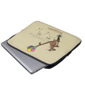 Australische humor kangaroo cartoon afbeelding laptop sleeve (Voorkant onderkant)