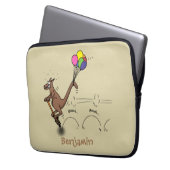 Australische humor kangaroo cartoon afbeelding laptop sleeve (Voorkant Links)