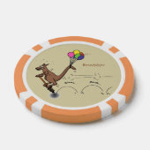 Australische humor kangaroo cartoon afbeelding poker chips (Enkel)