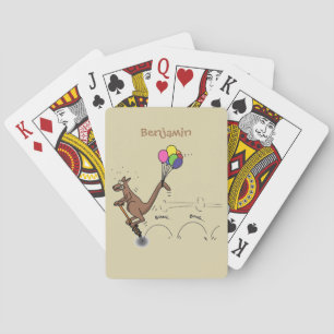 Australische humor kangaroo cartoon afbeelding pokerkaarten
