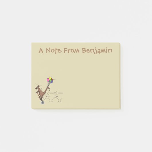 Australische humor kangaroo cartoon afbeelding post-it® notes (Voorkant)