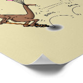 Australische humor kangaroo cartoon afbeelding poster (Hoek)