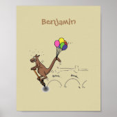 Australische humor kangaroo cartoon afbeelding poster (Voorkant)