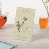 Australische humor kangaroo cartoon afbeelding reclamebord met voetstuk (Insitu)