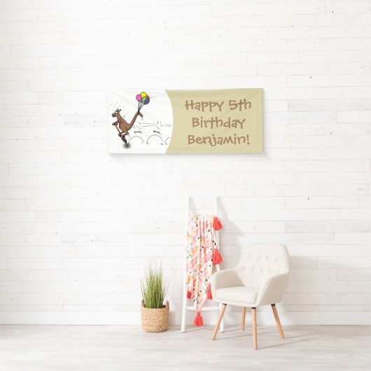 Australische humor kangaroo cartoon afbeelding spandoek (Insitu)