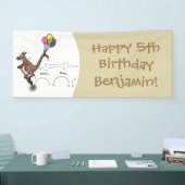 Australische humor kangaroo cartoon afbeelding spandoek (Beurs)