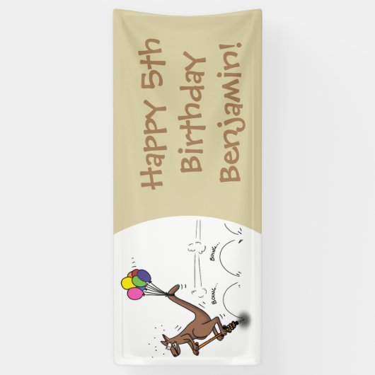 Australische humor kangaroo cartoon afbeelding spandoek (Verticaal)