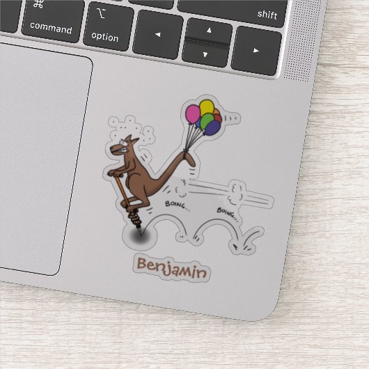 Australische humor kangaroo cartoon afbeelding sticker (Detail)