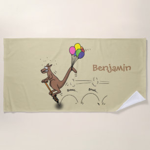 Australische humor kangaroo cartoon afbeelding strandlaken