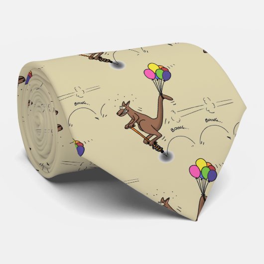 Australische humor kangaroo cartoon afbeelding stropdas (Opgerold)