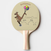 Australische humor kangaroo cartoon afbeelding tafeltennisbatje (Achterkant)