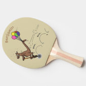 Australische humor kangaroo cartoon afbeelding tafeltennisbatje (Zijkant)