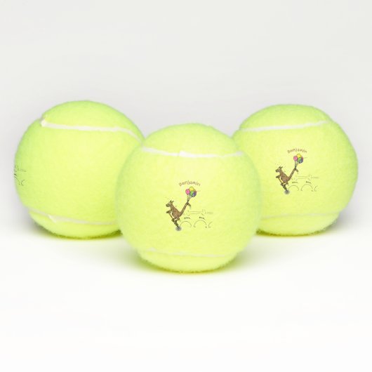 Australische humor kangaroo cartoon afbeelding tennisballen (Multi)