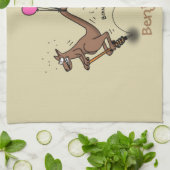 Australische humor kangaroo cartoon afbeelding theedoek (Gevouwen)