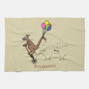 Australische humor kangaroo cartoon afbeelding theedoek