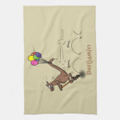 Australische humor kangaroo cartoon afbeelding theedoek (Verticaal)