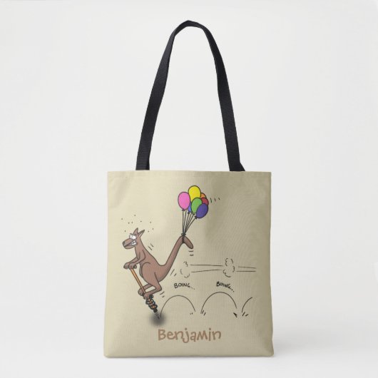 Australische humor kangaroo cartoon afbeelding tote bag (Voorkant)
