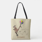 Australische humor kangaroo cartoon afbeelding tote bag (Achterkant)