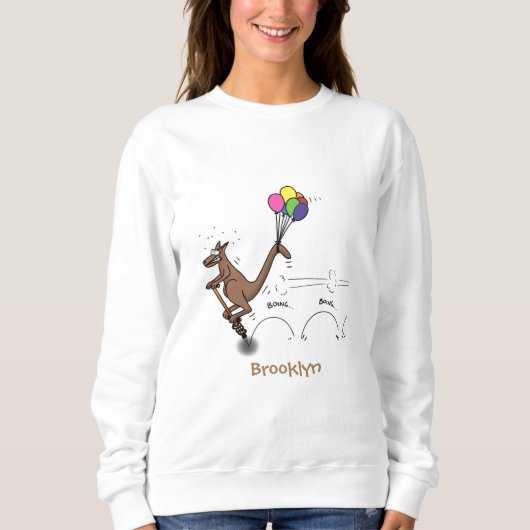Australische humor kangaroo cartoon afbeelding trui (Voorkant)
