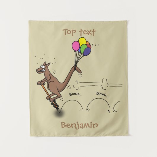 Australische humor kangaroo cartoon afbeelding wandkleed (Voorkant)