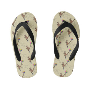 Australische humor kangoeroe cartoon illustratie kinder teenslippers