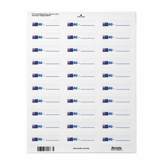 Australische id postkruising etiket (Full Sheet)